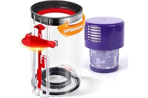 WYWY.WIDE Bac à poussière compatible avec Dyson aspirateur V10 SV12, grand bac à poussière de remplacement pour Dyson pièce no. 969509-01 avec filtre HEPA