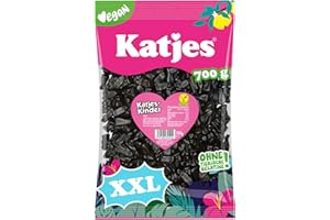 ‎KATJES Katjes-Kinder Großpackung – mit würzigem Lakritz, kleine Lakritz-Kätzchen aus Hartlakritz, der Klassiker jetzt in vegan, 700
