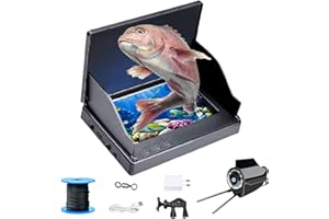 ‎KOCUSU Kocusu Unterwasserkamera Angeln,Kamera zum Angeln mit 30m Kabel,5" IPS-Display,IP68 Wasserdicht,220° HD Weitwinkel Unterwasser Kamera und Infrarot Nachtsicht für EIS,Meeresangeln,Fluss