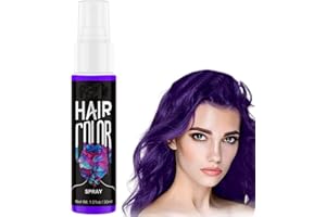 UJOOGBU Purple Hair Dye,Hair Colour Spray,Purple Temporary Coloured Hair Spray,Temporary Hair Dye for Kids,Purple Coloured Hair Spray Wash Out Kids,Semi Permanent Hair Dye Spray,Instant Styling(Purple)