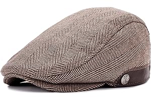 Superora Homme Casquette Béret Plate Style Vintage Béret Casquettes Chapeau réglable Plate Automne Hiver