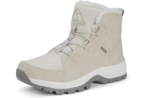 Mishansha Mujer Botas de Nieve Al Aire Libre Senderismo Trekking Zapatos Invierno Forro Piel Sneakers Calientes Botines