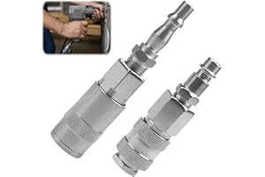 SMCEHEYA Air Line Fitting Adapter - 4pcs 1/4" BSP Connector Couplings - Female & Male Fittings - Euro & PCL Conversion Adapters for Compressor