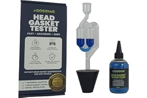 DOSIDIAG - Probador de junta de culata - Hasta 50 pruebas - Detector de fugas de CO₂ Motor Gasolina y Diesel - Kit universal con líquido reactivo azul - Diagnóstico rápido y fiable para automoción y