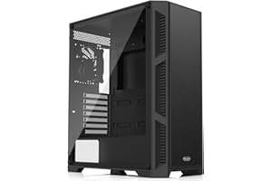 RAIJINTEK Arcadia III 0R20B00224 Mid Tower ATX PC-Gehäuse aus gehärtetem Glas, hoher Luftstrom, vorinstallierter 1x120-mm-Lüfter, Schwarz