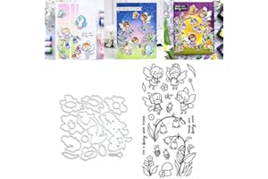 LOTTOYDAY Lottoy Fairy Matrices de découp et Joint en Silicone Joint de Motif Transparent Timbre en Silicone pour Le Bricolage Scrapbooking Photo Album Décorat