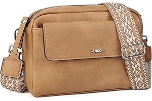 Gladdon sac bandouliere femme, petit sacoche femme bandoulière, sac à main en cuir léger et imperméable avec bandoulière amovible pour un usage quotidien