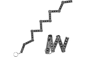 PHILUMO Zollstock/Meterstab/GliedermaÃŸstab - Schlüsselanhänger - Länge 50 cm - Farbe: schwarz