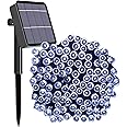 Solar String Lights Outdoor, 65ft 200 LED Solar Garden Fairy Lights Waterproof 8 Modes Solar Powered Decorative Lights for Patio, Garden, Yard, Tree, Home, Party - Cool White [Energy Class A+++]