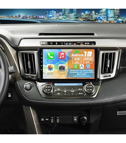 Android 13 Car Stereo For Toyota RAV4 2013-2018 - 10 Inch Touchscreen With Wireless CarPlay & Backup Camera