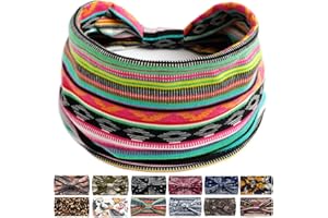 XYUXWLG Headbands For Women's Hair, Boho Headband Elastic Soft Flower Wide Headbands for Women Yoga Sport Hairbands, Hair Accessories for Everyday Sport Fitness (Colour 4)