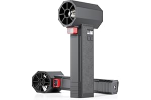 Turbozap Oversize Turbo Dryer Blower,Car Accessories,Max Instantaneous Thrust 1.60KG,4 Speeds,64MM Super Big Electric Cordless Air Blower for Leaf,Patio Cleaning,Lawn Care & Car Drying (Shining Black)