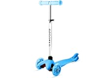 Adjustable Height Scooter with Three wheels- Folding Drift Scooter for Children Girls Boys and Adults (Blue)
