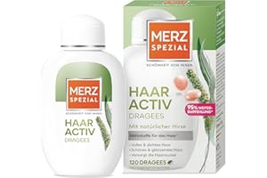 ‎MERZ SPEZIAL Merz Spezial Haar-Activ Dragees – Haar Vitamine für gesundes, volles & glänzendes Haar – Nahrungsergänzungsmittel mit Biotin, Zink & natürlicher Hirse – 1 x 120 Dragees