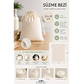 Stonehill B&uuml;zg&uuml;l&uuml; S&uuml;zme Bezi 25 x 35 cm -%100 Doğal Pamuk, 3-4 kg Kapasiteli Yoğurt, Labne ve Lor Peyniri Yapımı İ&ccedil;in S&uuml;zme T