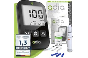 ‎ADIA Adia Diabetic Blood Glucose Monitoring System mg/dL + 10 Strips – to measure the Glucose Mirror