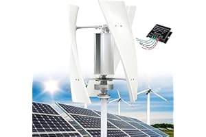 FABLESTORYEM 14000W Kit de générateur d'éoliennes Verticales de Jardin, 12V/24V/48V/110V/220V Petite éolienne Verticale AC triphasée avec contrôleur MPPT,pour équipement Industriel D'énergie ,White-220V