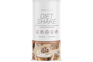 BioTechUSA Diet Shake | hyperprotéiné, pauvre en graisse | avec super-aliments, chrome, glucomannane, L-carnitine | faible taux de sucre, sans huile de palme, 0,72 kg, cookies&cream_