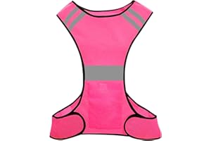 BIQING Hi Vis Vest High Visibility Reflective Vest Hi Viz Safety Jackets for Running Walking Cycling Jogging. (Pink)
