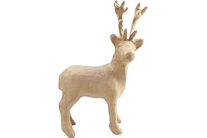 Clairefontaine ES Décopatch SA207C - Soporte de papel maché, 7 x 16,5 x 26,5 cm, diseño de reno