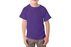 Looks Divine Gift Boys T-Shirt Crew Neck Short Sleeve Kids Cotton Plain Tops for Children Age 5-13