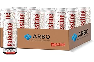 ‎ARBO-LIVING 12x Palestine Cola – 330ml Dosen – Authentischer Geschmack, Unterstützt Gaza - Palestina Cola - Ideal für Solidarität – Erfrischungsgetränk Alternative