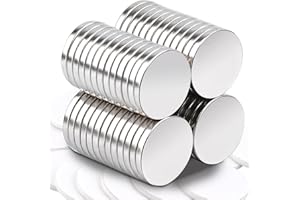 SWIHORAB 52 Pcs Round Strong Magnets, 8 mm x 1 mm with Adhesive Mini Magnets for Fridge, Small Craft Magnets Small Magnets Whiteboard Magnets, Neodymium Magnets Strong for Photos, Tools, DIY, Arts