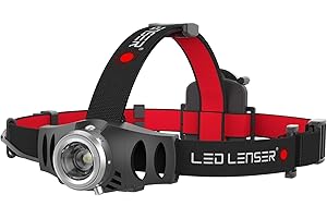 Ledlenser H6R Latarka czołowa LED, również z możliwością zasilania bateryjnego, możliwość ustawienia ostrości, 200 lumenów, bezstopniowe ściemnianie, zasięg światła 120 m, obrotowa, czołówka