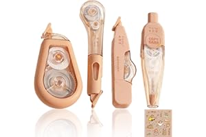 INTEDESIGN 4PCS Drop-Resistant Correction Tape Set Different Cute Design Tippex Pen with Cartoon Sticker Large Capacity Smooth Mute Whiteout Correction Tape for Home School Office Supplies (Capybara)