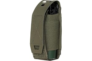 TOPTACPRO Support Molle pour Lampe de Poche Pochette à Chargeur Pochettes Tactiques Flashbang Pochettes d'outils Portables Multi-usages 500D Nylon (Ranger Green)