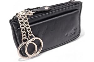 Safekeepers Etui na klucze – teczka na klucze – piórnik na klucze – skórzane etui na klucze – męskie – damskie skórzane, czarny, Schlüsseletui, piórnik na klucze