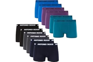 ANTONIO ROSSI (12er-Pack) Herren-Boxer-Hipster - Herren-Boxershorts Multipack mit elastischem Bund