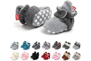 EDOTON Stivali Invernali per Neonato Unisex Fondo Morbido Antiscivolo Stivali da Neve Bambino Cotone Piatto Pelliccia Calzino Bootie Regolabile