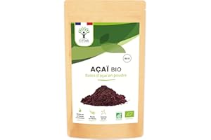 BIOPTIMAL NUTRITION NATURELLE Açaï Bio en Poudre - Superaliment Riche en Fer Fibres Omega 9 - Puissant Antioxydant - Baie Lyophilisée de Qualité Prémium - 100% Pur Sans Sucre Ajouté - Conditionné en France - Certifié Ecocert - 50g