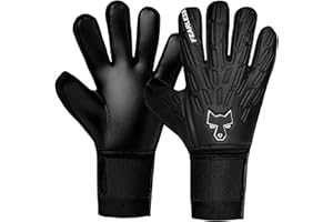 FEARLESS GOALKEEPERS Wolf V Onyx 2.0 Handschuhe - Atmungsaktive Torwarthandschuhe, Rutschfester Griff, Negativschnitt und Gefühl Zweiter Haut - Für Erwachsene & Kinder
