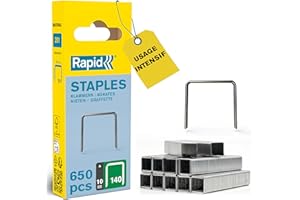 Rapid, 40109515, Agrafes N°140, Longueur 10mm, 648 pièces, Pour les travaux de construction et d’isolation, Fil galvanisé, Haute performance