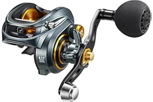 Piscifun Alijoz Baitcaster Fishing Reel, 300 Size Aluminum Frame Baitcasting Reel, 33Lbs Max Drag, Freshwater & Saltwater Low Profile Casting Reel for Musky, Available in 6.6:1/8.1:1 Gear Ratio