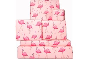 Central 23 - Carta Regalo Rosa - Fenicottero - 6 Fogli di Carta Regalo - Neonato - Femmina - Trendy - Riciclabile