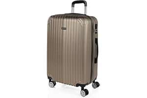 ITACA - Maletas Medianas - Maleta Mediana 4 Ruedas, Maleta Viaje Mediana, Maletas De Viaje, Maleta Mediana. Candado con combinacion T71560, Champagne