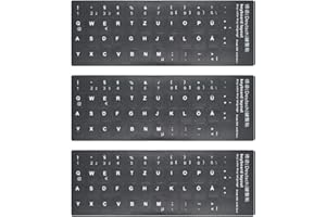 LUCOCIA 3 Stück Universal Tastatur Aufkleber Ersatz Aufkleber für Laptop Tastatur Desktop Tastatur Notebook Tastatur Alphabet Aufkleber (Deutsch-1)