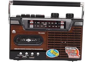 ANNADUE Reproductor Radio Casete Portátil, Reproductor de Cinta de Casete Radio Am FM, Grabadora de Reproductor de Casete Silencioso, Casete de Grabadora de Reproductor de Cinta Vintage