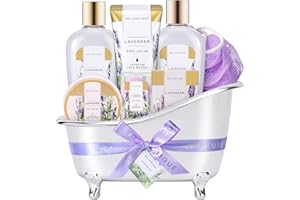 EMBLEAF Bade Geschenkset für Frauen, 8-teilig, Lavendelduft, Wellness Set mit Deko Badewanne, Geburtstagsgeschenk, Weihnachtsgeschenk, Muttertagsgeschenk