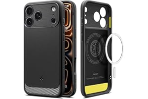 Spigen Funda para iPhone 17 Pro, Rugged Armor MagFit Compatible con MagSafe - Negro Mate