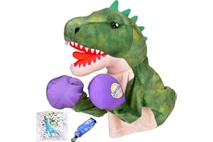 AIRMSA Marionette à Main pour Enfant, Poupée Boxer pour Filles et garçons de 3 4 5 6 7 Ans,Jeu de Rôle, idéal pour réduire Le Stress, la colère et l'agressivité (T- Rex)