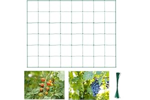 Halcyerdu Pflanzennetz, Premium Ranknetz, für Gurken, Tomaten und Rankhilfen für Kletterpflanzen. Premium Gartennetz Größe: 1.8m x 3.6m, Maschnweite (10cm) grün