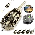 Realure Carp Fishing Feeders Method Fishing Feeder with Fishing Weights 20g 30g 40g 50g 60g Method Feeder Inline Method Feeders Fishing Tackle for Fishing Feeder Bait Carp Fishing (20+30+40+50+60g)