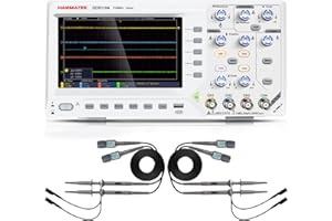 Hanmatek DOS1104 Portable Professional Oscilloscope Kit with 4 Channels and 7 Inch/18 cm TFT LCD Screen, 110 MHz Bandwidth, 100–240 V