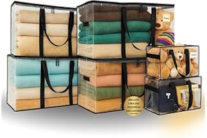 Shiva Green Bolsas de Mudanza Grandes 4+2 Pequeñas – Resistentes con Cremallera Doble y Asas Reforzadas – Impermeables, Plegables y Reutilizables – Alternativa a Cajas de Mudanza y Almacenaje Ropa