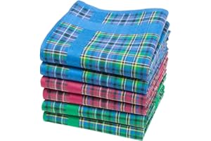 ‎MERRYSQUARE Merrysquare - Taschentücher aus Schottengewebe - Glencoe - 40cm - 6 Stück - 100% Baumwolle