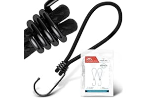 TRIBURG Ekspander z hakami [25 sztuk/15 cm] | High Performance guma napinająca z hakiem | uniwersalny napinacz gumowy z hakiem do użytku na zewnątrz, do gospodarstwa domowego lub zabezpieczenia